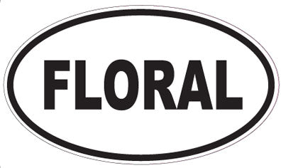 FLORAL - Oval Sticker