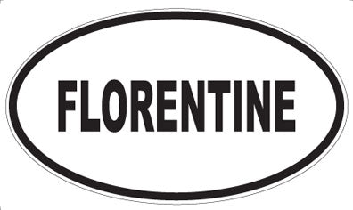 FLORENTINE - Oval Sticker