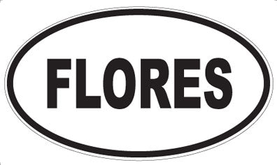FLORES - Oval Sticker