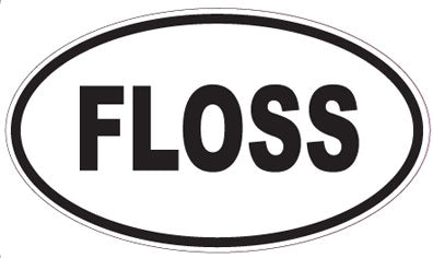 FLOSS - Oval Sticker