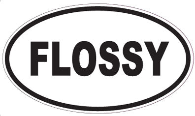 FLOSSY - Oval Sticker