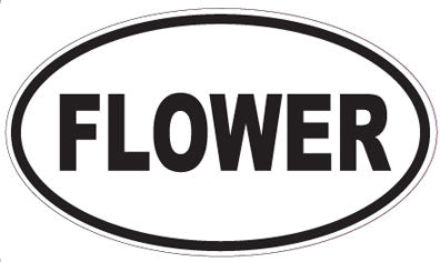 FLOWER - Oval Sticker