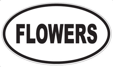 FLOWERS - Oval Sticker