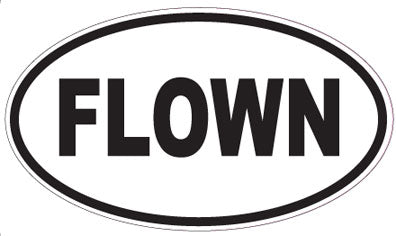 FLOWN - Oval Magnet