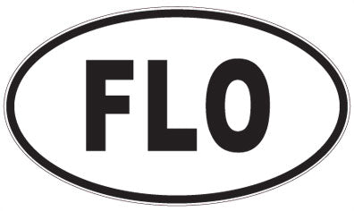 FLO - 3 Letter Initials Oval Magnet