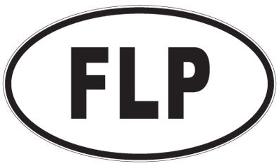 FLP - 3 Letter Initials Oval Magnet