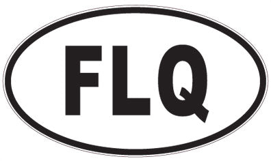 FLQ - 3 Letter Initials Oval Magnet
