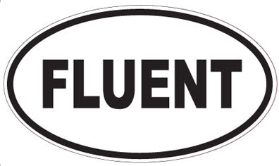 FLUENT - Oval Sticker