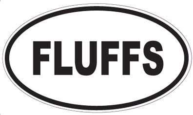 FLUFFS - Oval Sticker