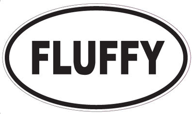 FLUFFY - Oval Sticker