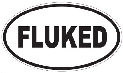 FLUKED - Oval Sticker