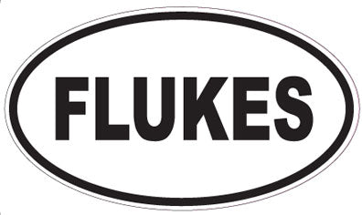 FLUKES - Oval Sticker