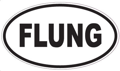 FLUNG - Oval Sticker