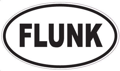 FLUNK - Oval Sticker