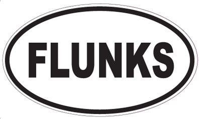 FLUNKS - Oval Sticker