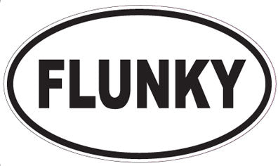 FLUNKY - Oval Sticker