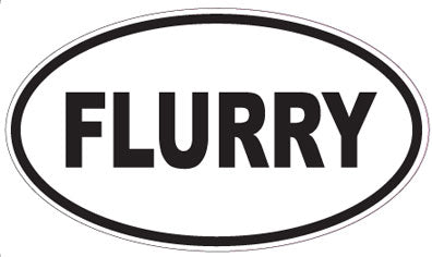FLURRY - Oval Sticker