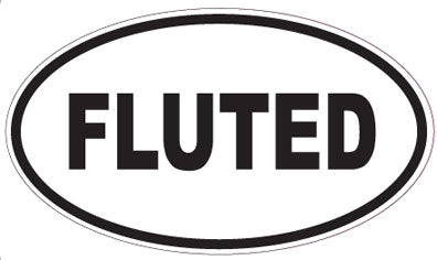 FLUTED - Oval Sticker