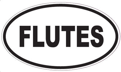 FLUTES - Oval Sticker