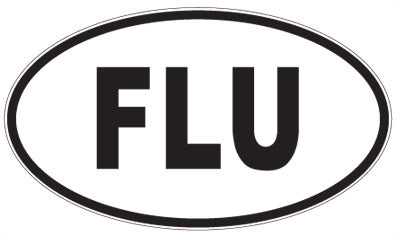 FLU - 3 Letter Initials Oval Magnet