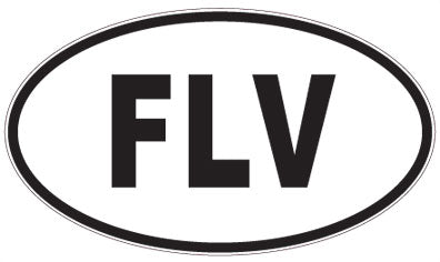 FLV - 3 Letter Initials Oval Magnet