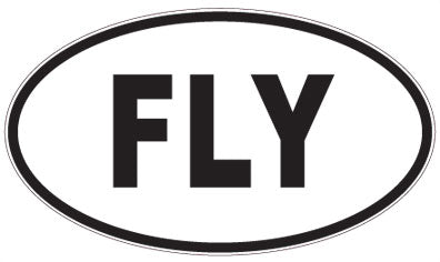 FLY - 3 Letter Initials Oval Magnet
