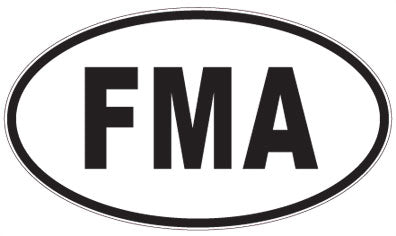 FMA - 3 Letter Initials Oval Magnet