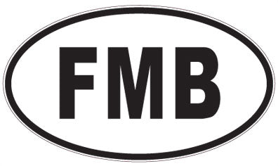 FMB - 3 Letter Initials Oval Magnet