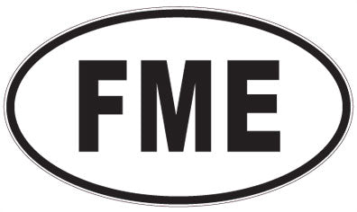 FME - 3 Letter Initials Oval Magnet