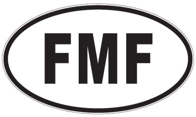 FMF - 3 Letter Initials Oval Magnet