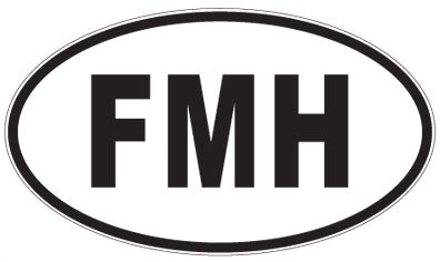 FMH - 3 Letter Initials Oval Magnet