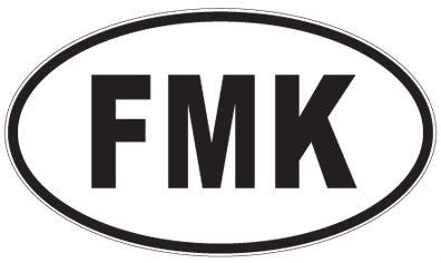 FMK - 3 Letter Initials Oval Magnet