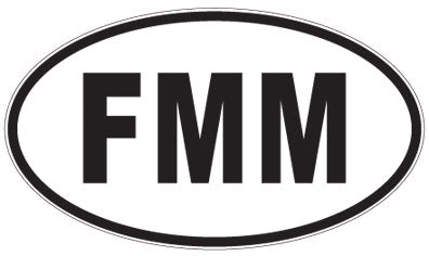 FMM - 3 Letter Initials Oval Magnet