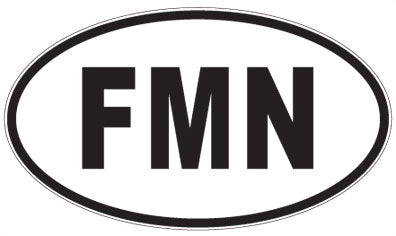 FMN - 3 Letter Initials Oval Magnet
