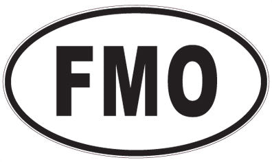 FMO - 3 Letter Initials Oval Magnet