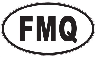 FMQ - 3 Letter Initials Oval Magnet