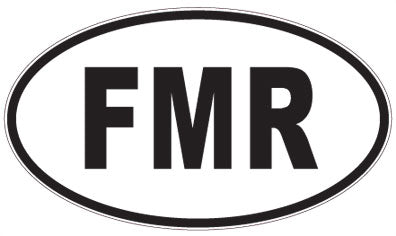 FMR - 3 Letter Initials Oval Magnet
