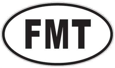 FMT - 3 Letter Initials Oval Magnet