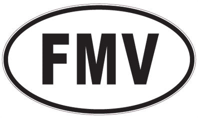 FMV - 3 Letter Initials Oval Magnet