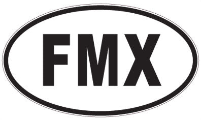 FMX - 3 Letter Initials Oval Magnet