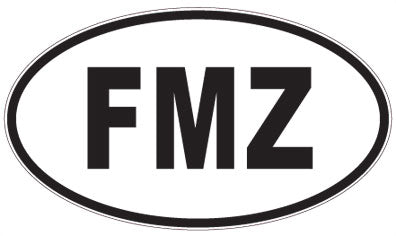 FMZ - 3 Letter Initials Oval Magnet