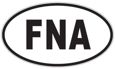 FNA - 3 Letter Initials Oval Magnet