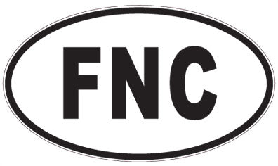FNC - 3 Letter Initials Oval Magnet
