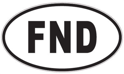 FND - 3 Letter Initials Oval Magnet