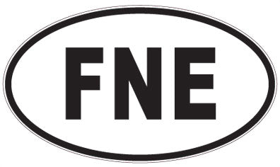 FNE - 3 Letter Initials Oval Magnet