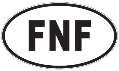 FNF - 3 Letter Initials Oval Magnet