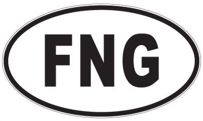 FNG - 3 Letter Initials Oval Magnet
