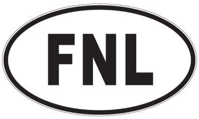 FNL - 3 Letter Initials Oval Magnet
