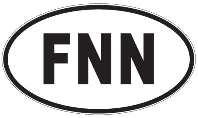 FNN - 3 Letter Initials Oval Magnet