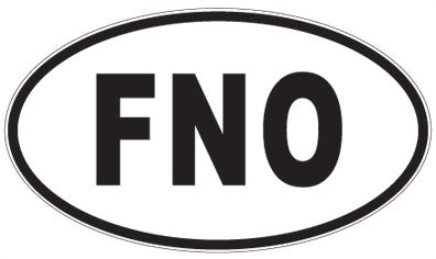 FNO - 3 Letter Initials Oval Magnet